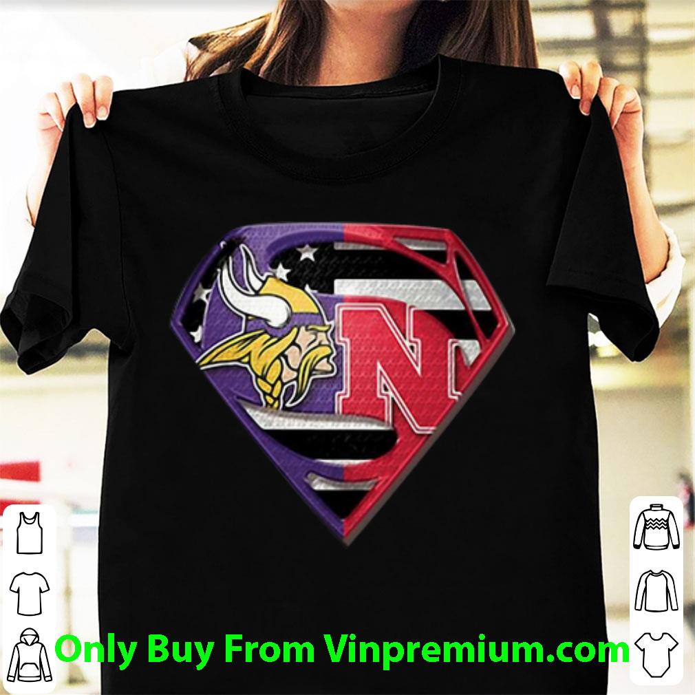 Great Superman New Minnesota Vikings And Nebraska Cornhuskers shirt
