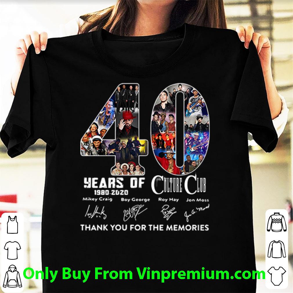 Great 40 Years Of Culture Club 1980-2020 Signatures shirt