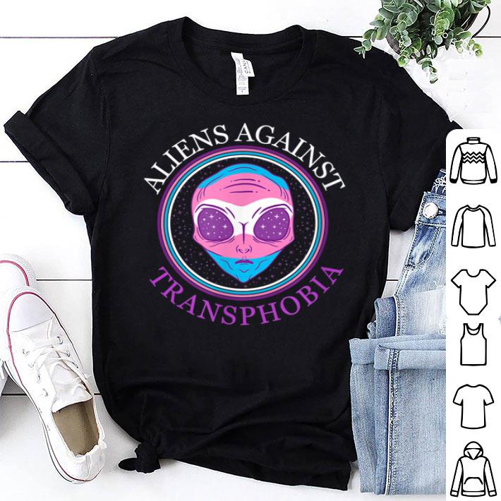 Aliens Against Transphobia Transgender Pride Gay LGBTQ LGBT Shirt