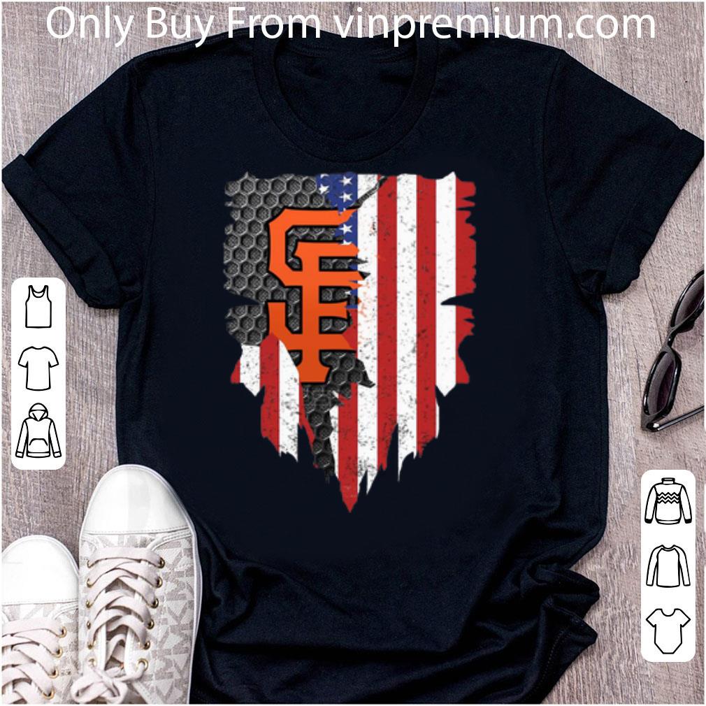 Official San Francisco Giants Blood Inside American Flag shirt