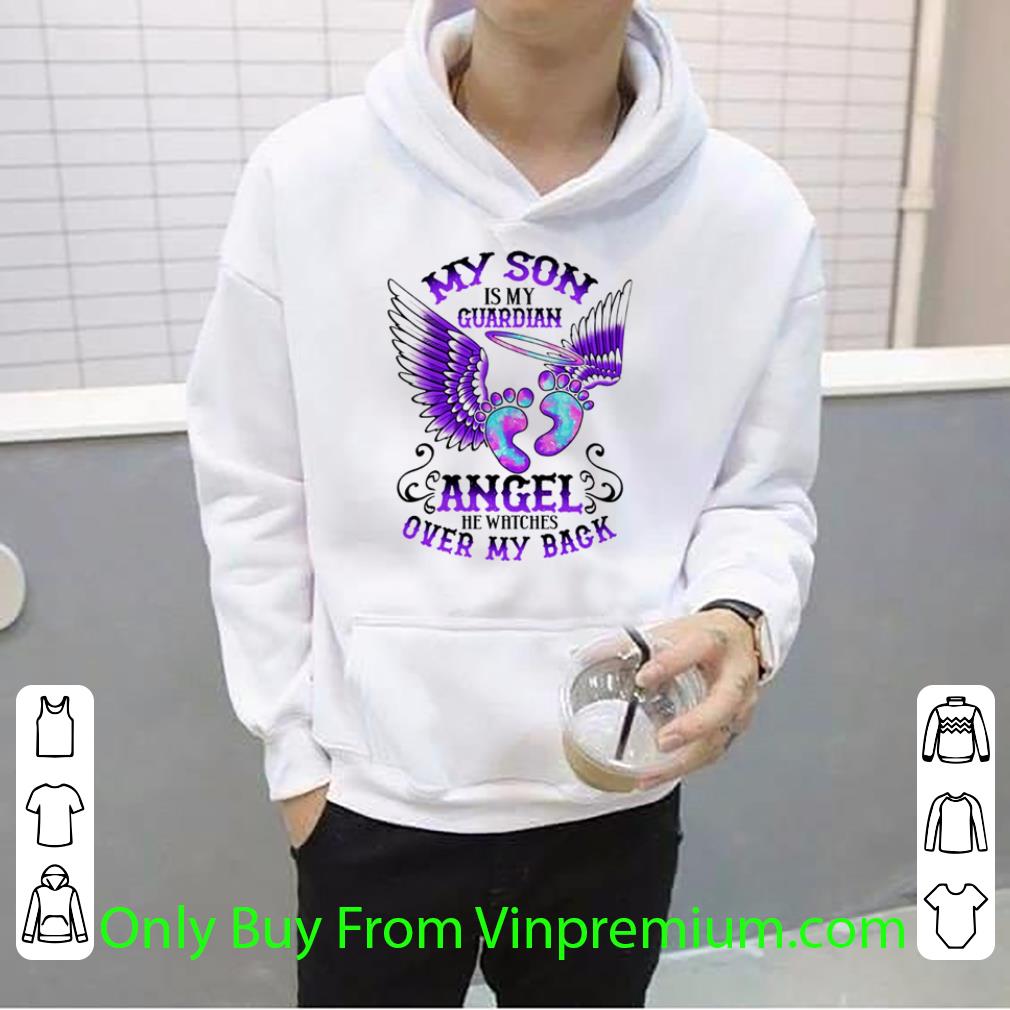 6f253031 hot wing my son is my guardian angel he watches over my back shirt 4 - Hot Wing My Son Is My Guardian Angel He Watches Over My Back shirt
