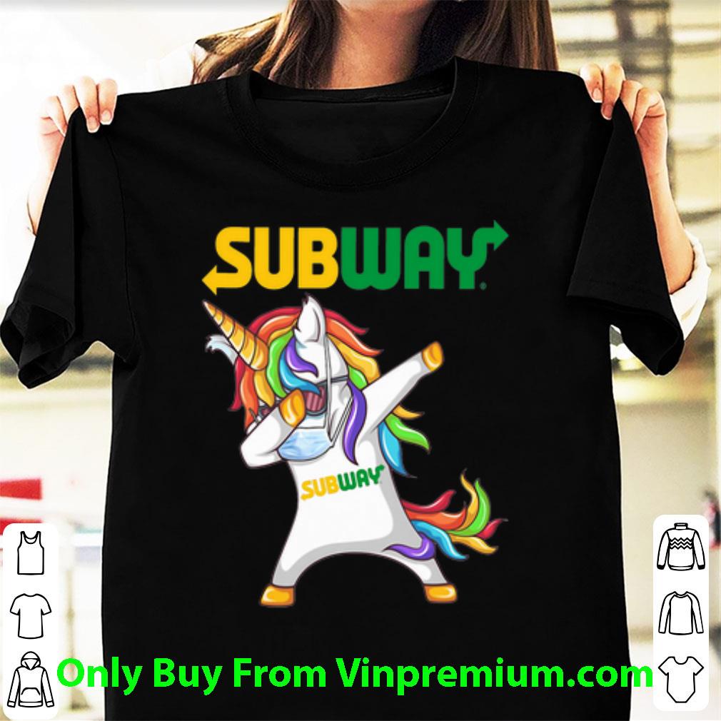 Premium Subway Unicorn Dabbing Face Mask shirt