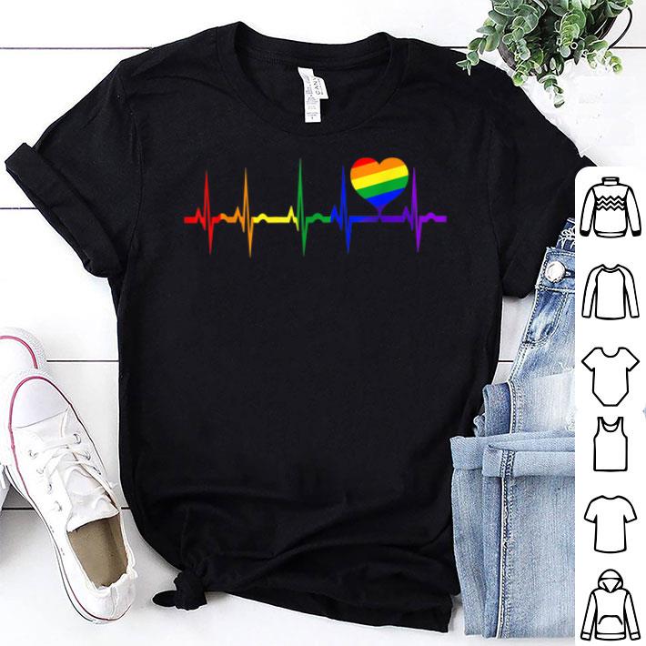 Gay LGBTQ Pride Rainbow Flag LGBT Gifts Love is Love Heart Shirt