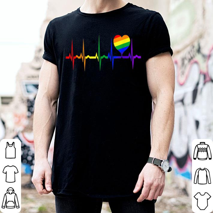 Gay LGBTQ Pride Rainbow Flag LGBT Gifts Love is Love Heart Shirt