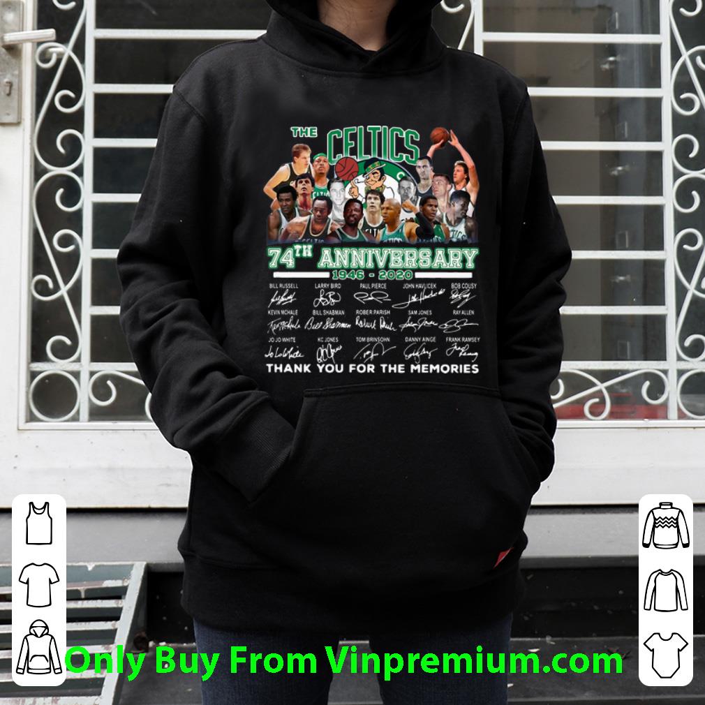 94c6ce86 great the celtics 74th anniversary thank you for the memories signatures shirt 4 - Great The Celtics 74th Anniversary Thank You For The Memories Signatures shirt