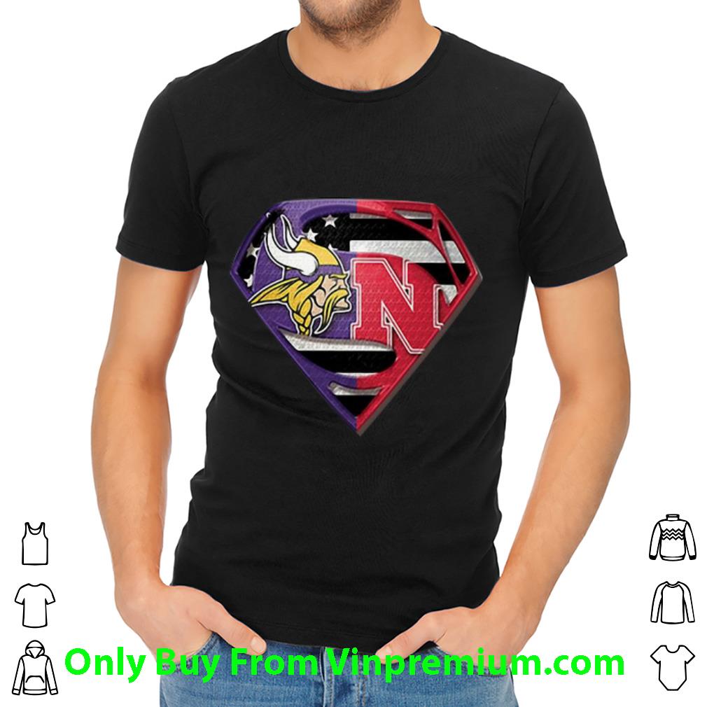 Great Superman New Minnesota Vikings And Nebraska Cornhuskers shirt