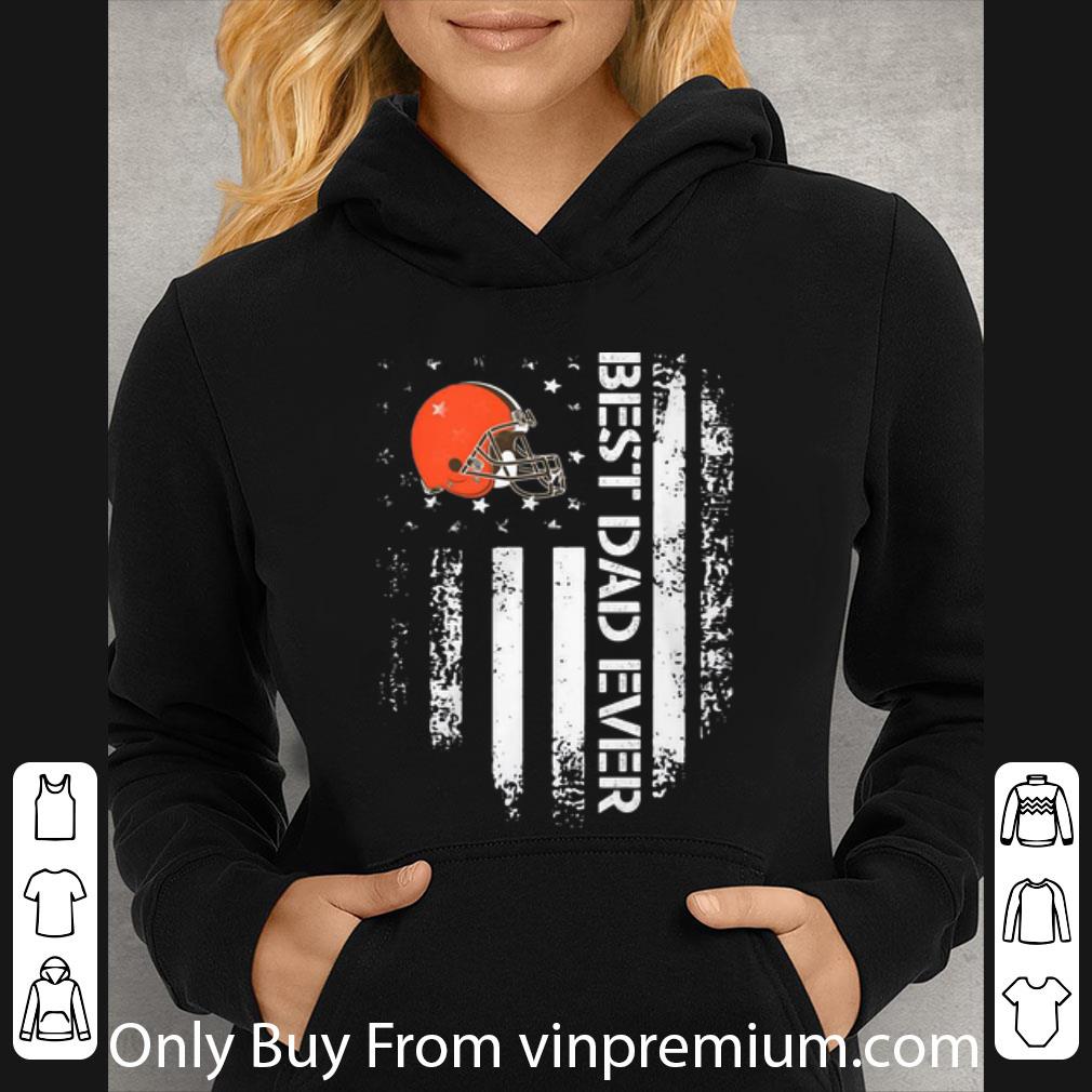 a4ca4112 top cleveland browns best dad ever american flag father s day shirt 4 - Top Cleveland Browns Best Dad Ever American Flag Father's Day shirt