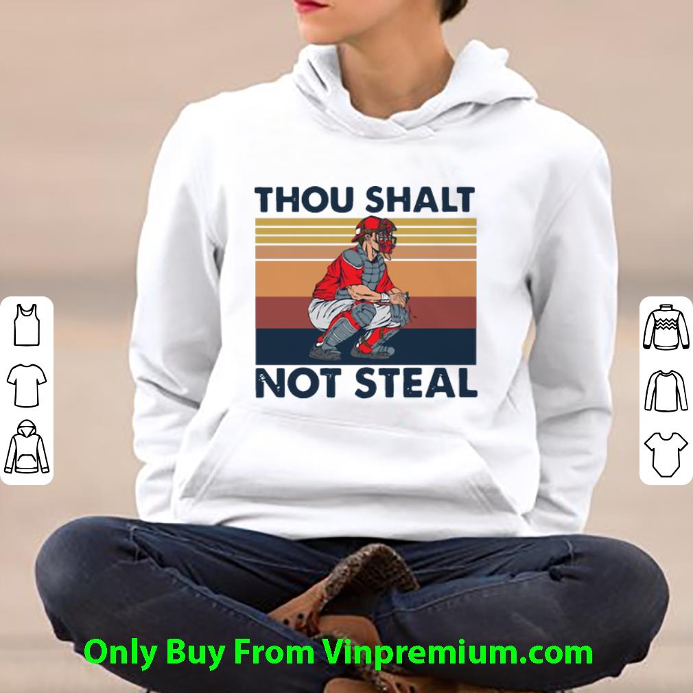 a51f1d9e official vintage baseball catcher thou shalt not steal shirt 4 - Official Vintage Baseball Catcher Thou Shalt Not Steal shirt
