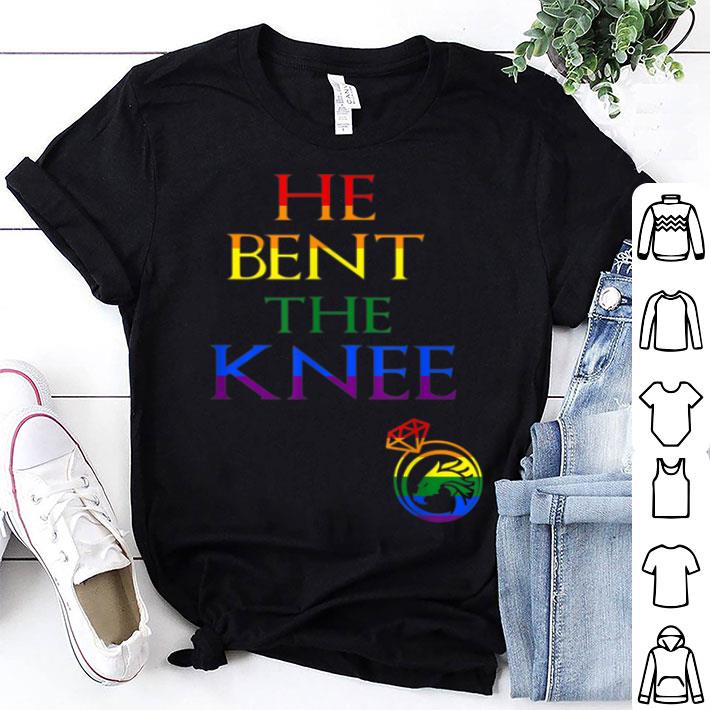 He Bent The Knee Gay and Lesbian LGBT Wedding Bachelor Party Shirt