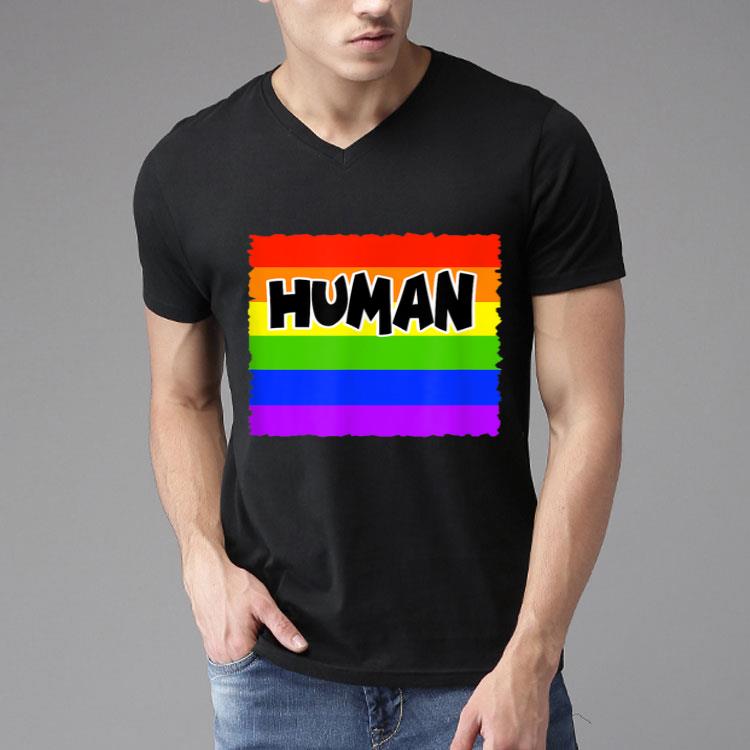 Human Gay Pride Lesbian Pride Lgbt Rainbow Flag Lgbt Shirt