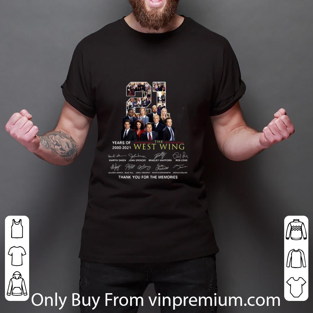 Premium 21 Years Of The West Wing Thank You For The Memories Signatures shirt