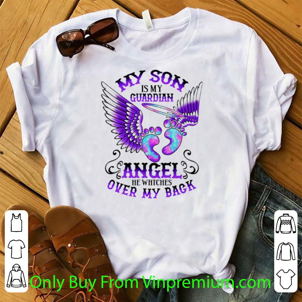 Hot Wing My Son Is My Guardian Angel He Watches Over My Back shirt