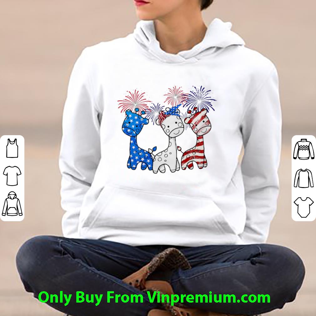 bf9f331d hot baby giraffes happy independence day american flag shirt 4 - Hot Baby Giraffes Happy Independence Day American Flag shirt