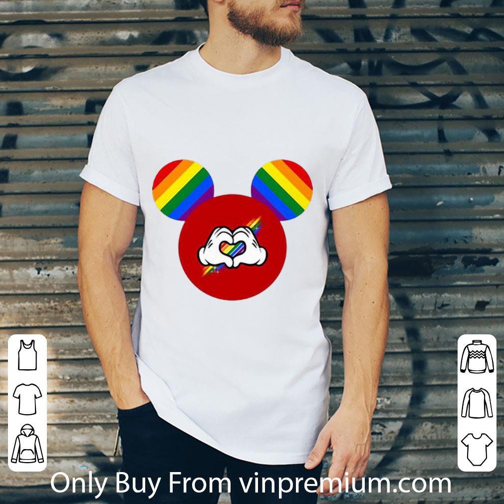 Nice Mickey Mouse LGBT Heart shirt