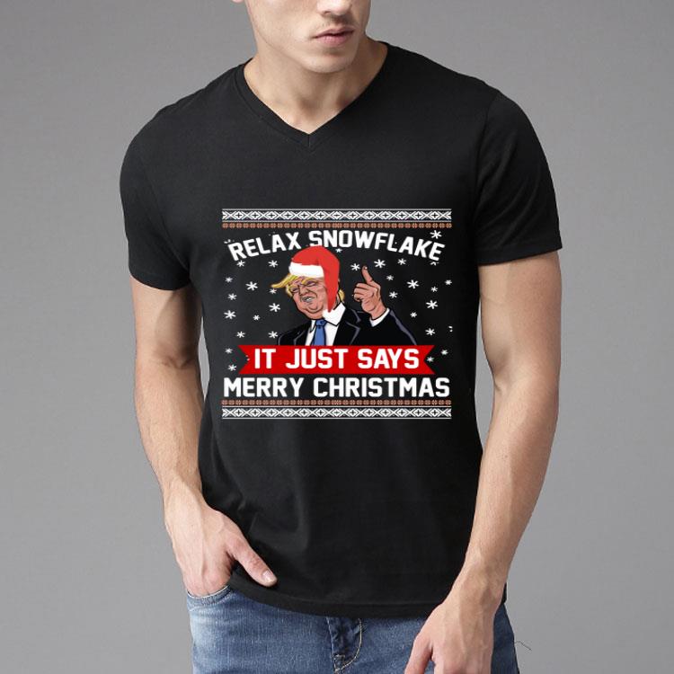Donald Trump Relax Snowflake Christmas Shirt