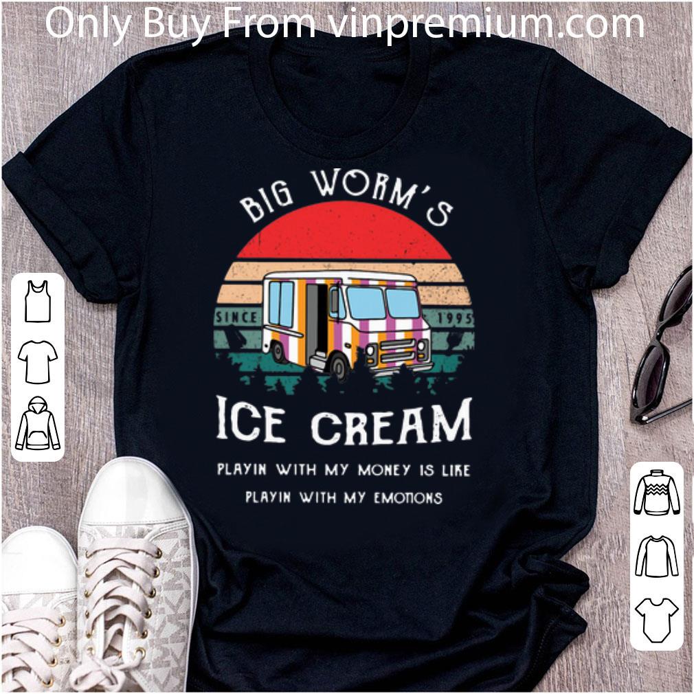 Pretty Vintage Big Worms Ice Cream Playin With My Money shirt