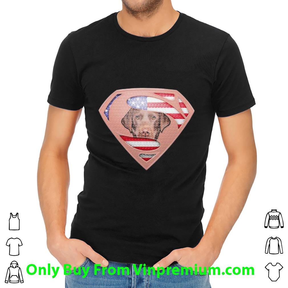 Awesome Superman American Flag Labrador Retriever shirt