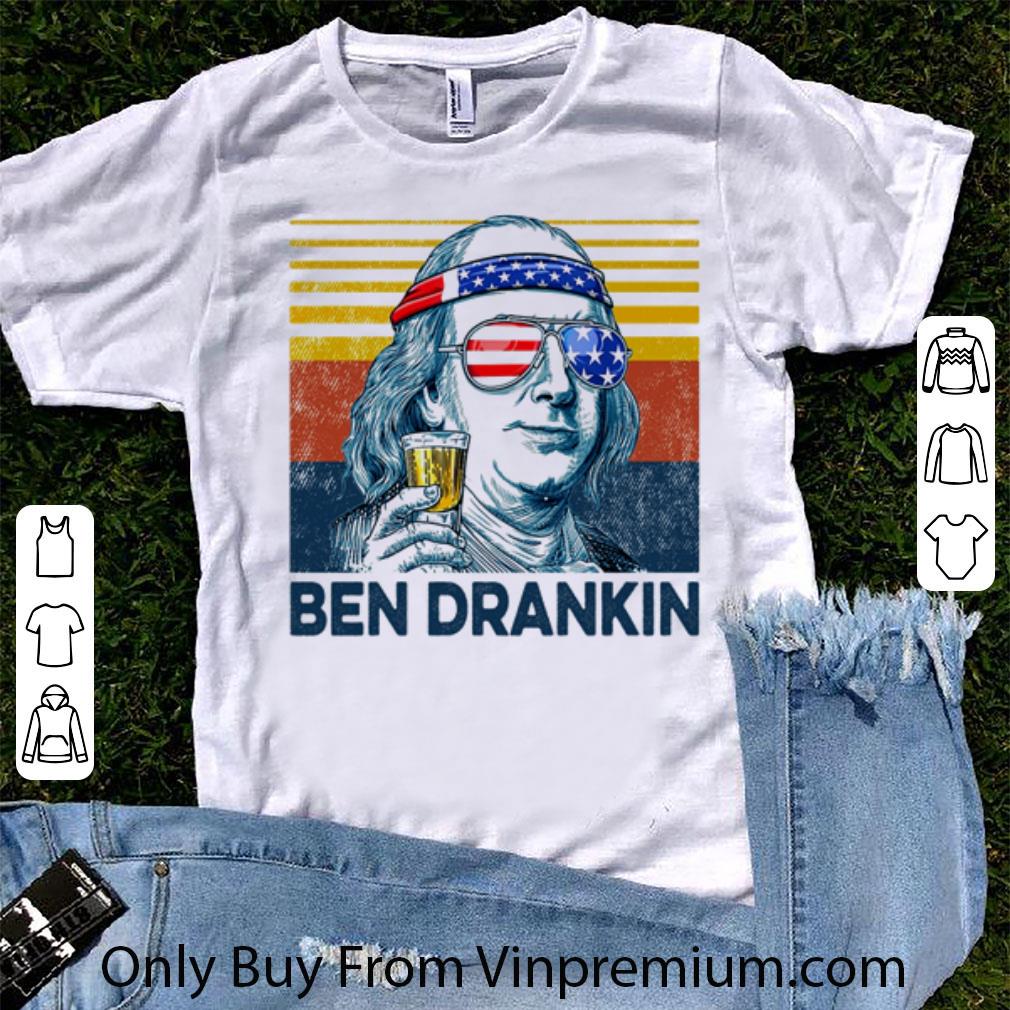 Original Vintage Ben Drankin Benjamin Franklin Independence Day shirt