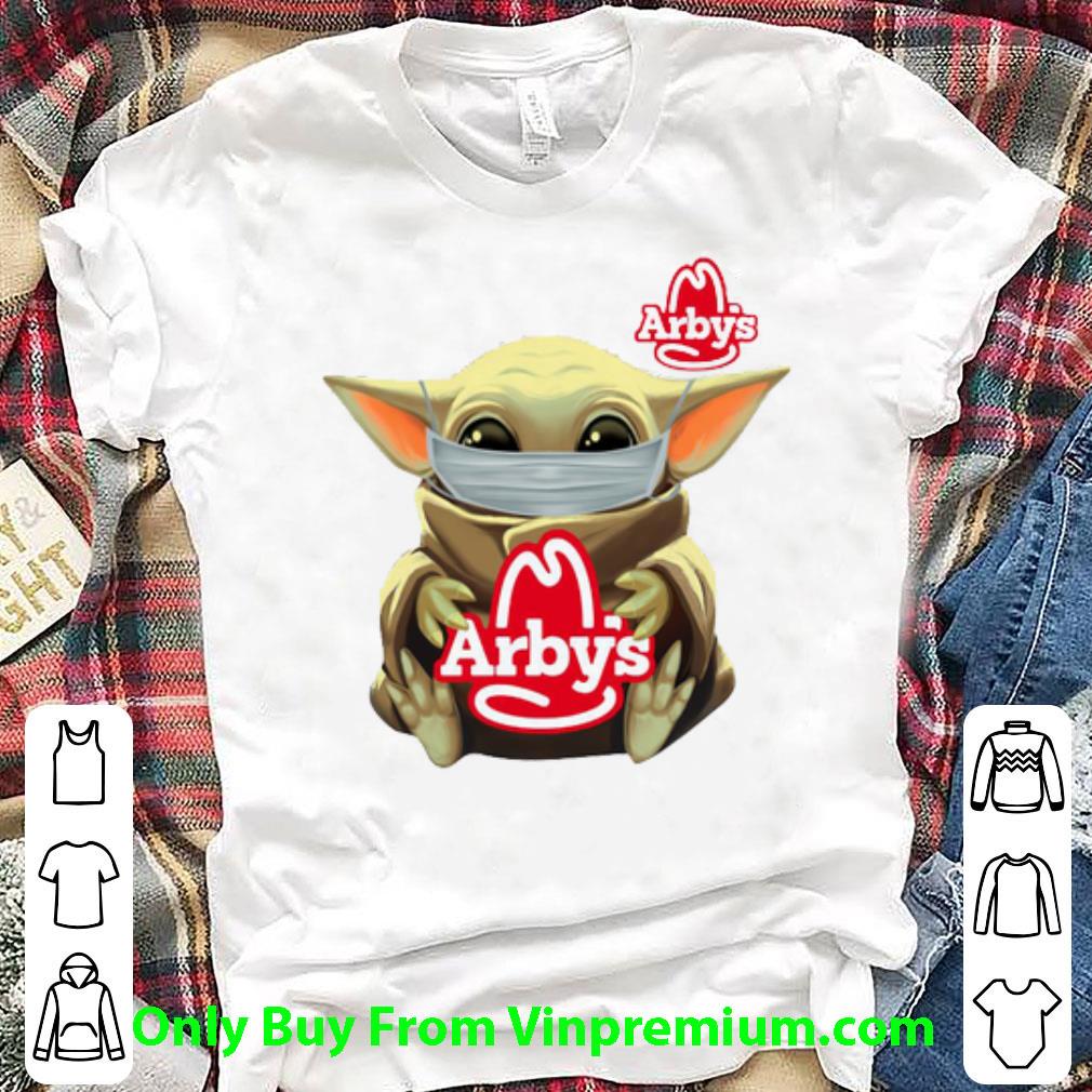 Great Star Wars Baby Yoda Mask Hug Arby’s Covid-19 shirt