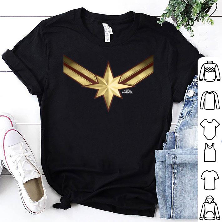 Captain Marvel Gleaming Chest Logo Graphic Shirt