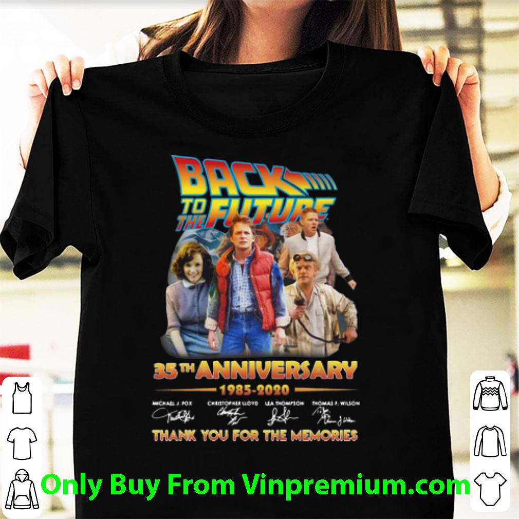Original Back To The Future 35th Anniversary Thank You For The Memories shirt