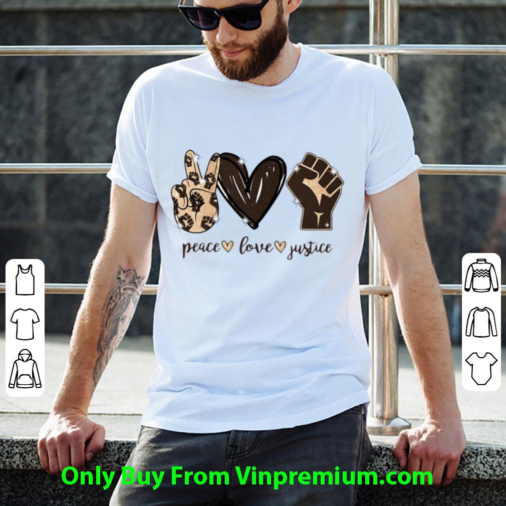 Pretty Peace Love Justice Diamond Black Strong shirt