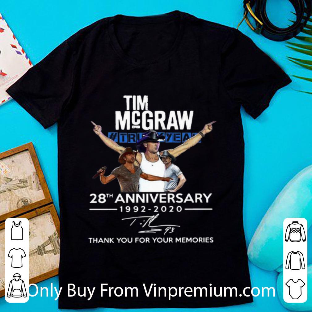 Original Tim Mcgraw Truck Yeah 28th Anniversary Thank You For The Memories shirt