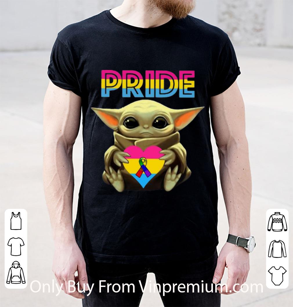 Original Pride Baby Yoda Heart Rainbow Ribbon shirt