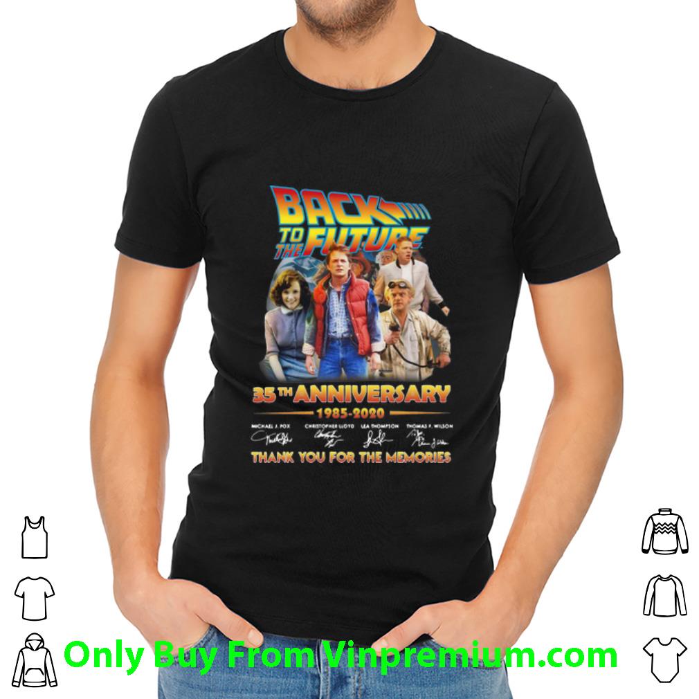 Original Back To The Future 35th Anniversary Thank You For The Memories shirt