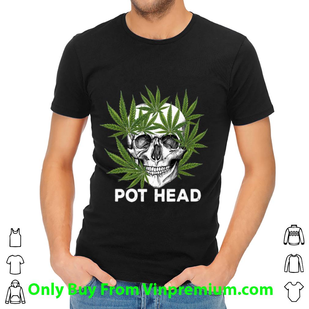 Top Cannabis Skull Pot Head shirt