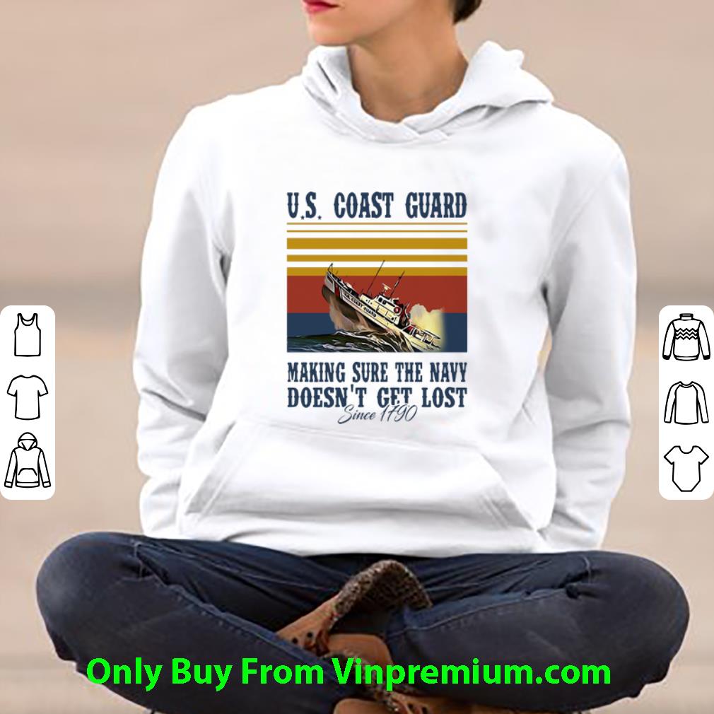 8d1258cb premium vintage us coast guard making sure the navy doesn t get lost shirt 4 - Premium Vintage US Coast Guard Making Sure The Navy Doesn’t Get Lost shirt
