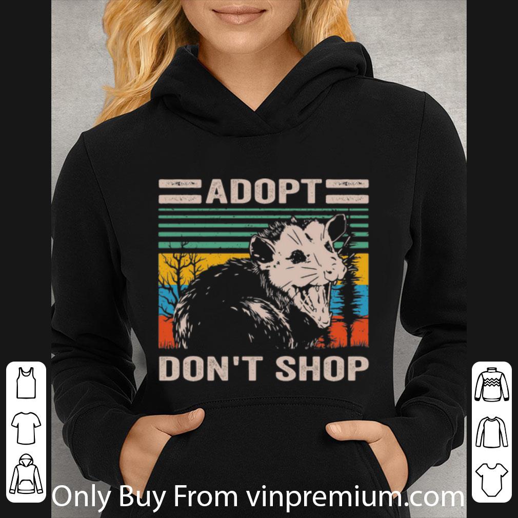 92143c9c hot vintage possum adopt don t shop shirt 4 - Hot Vintage Possum Adopt Don’t Shop shirt