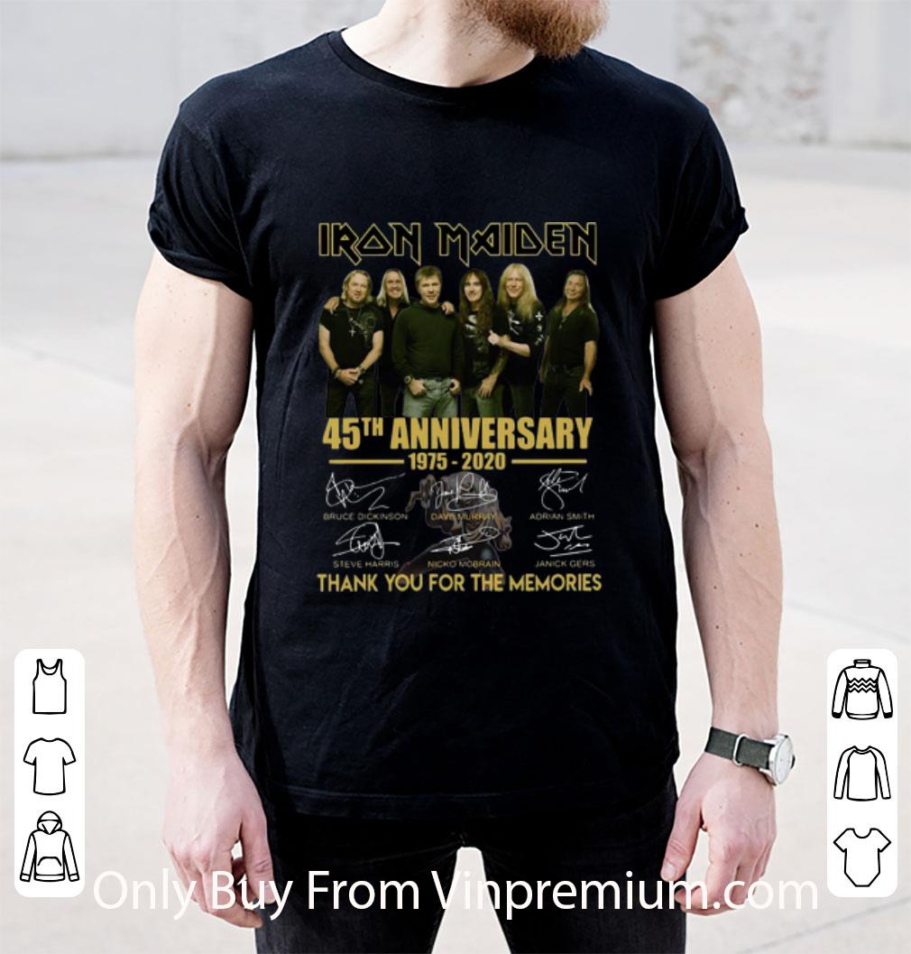 Original Iron Maiden 45th Anniversary Thank You For The Memories Signatures shirt