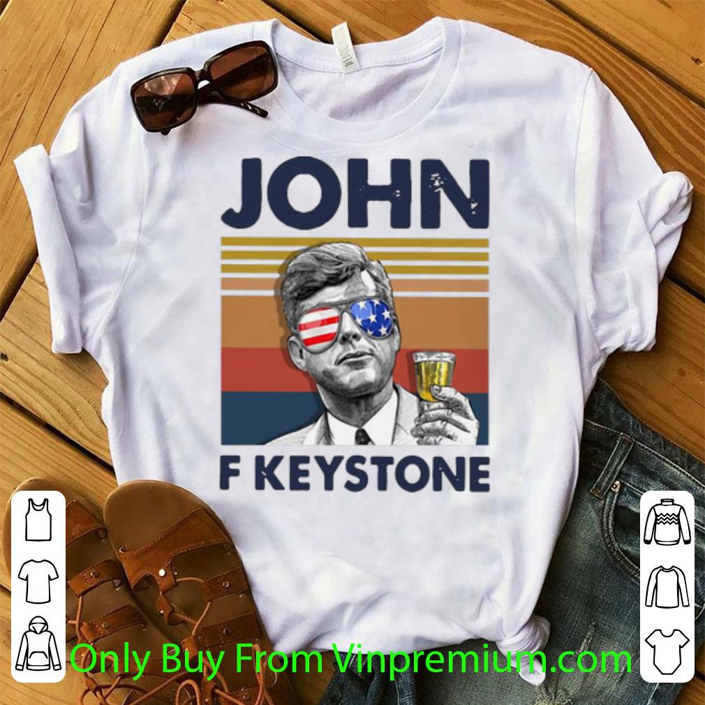 Pretty Vintage John F Keystone Drink American Flag shirt