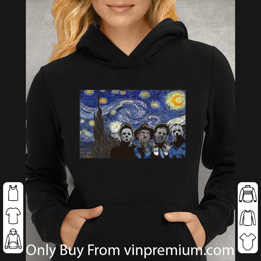 b6137a99 top starry night horror characters shirt 4 - Top Starry Night Horror Characters shirt