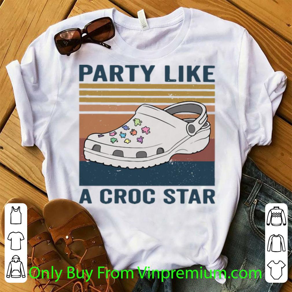 Official Vintage Party Like A Croc Star shirt