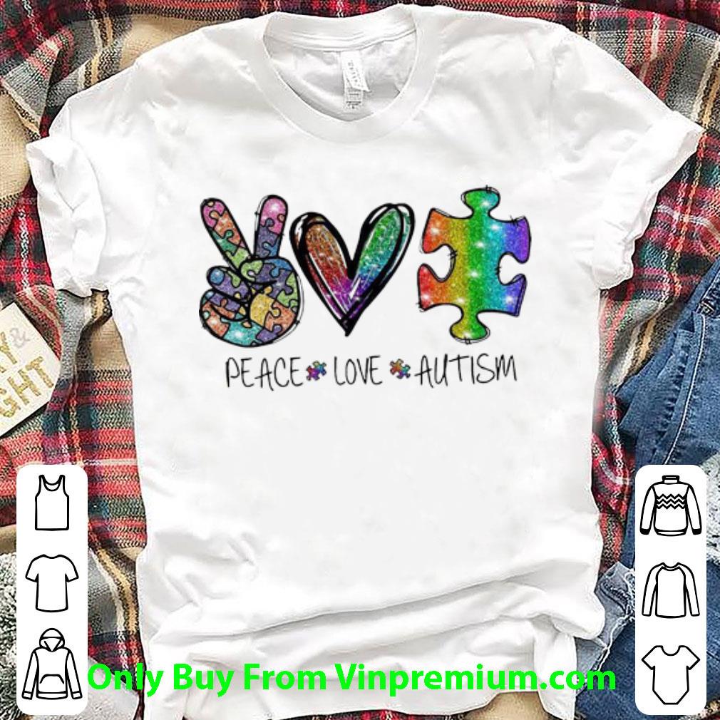 Awesome Peace Love Autism Diamonds shirt