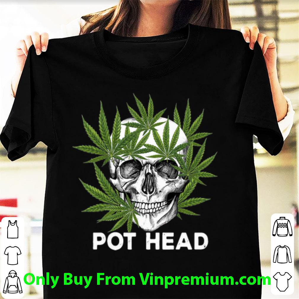 Top Cannabis Skull Pot Head shirt