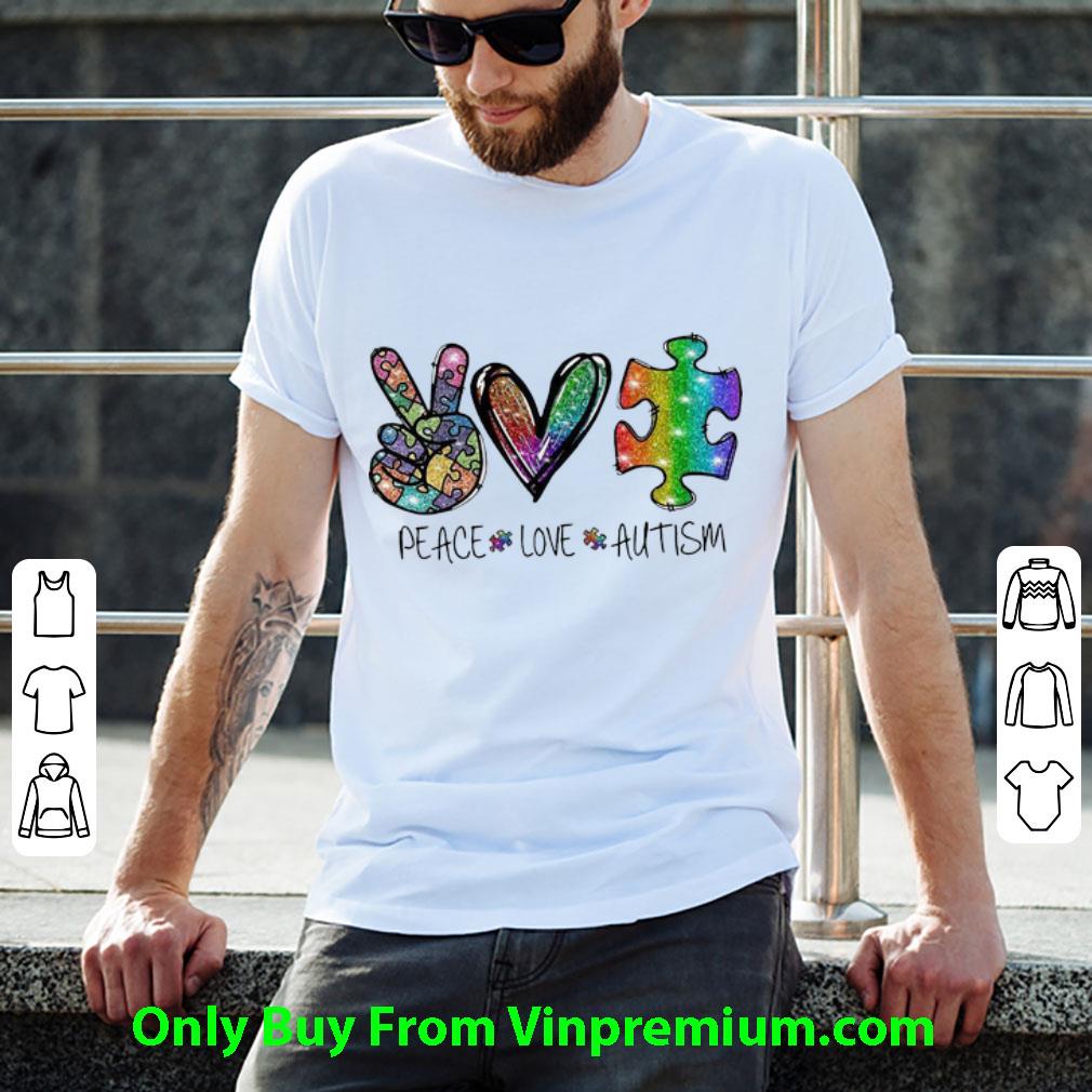 Awesome Peace Love Autism Diamonds shirt