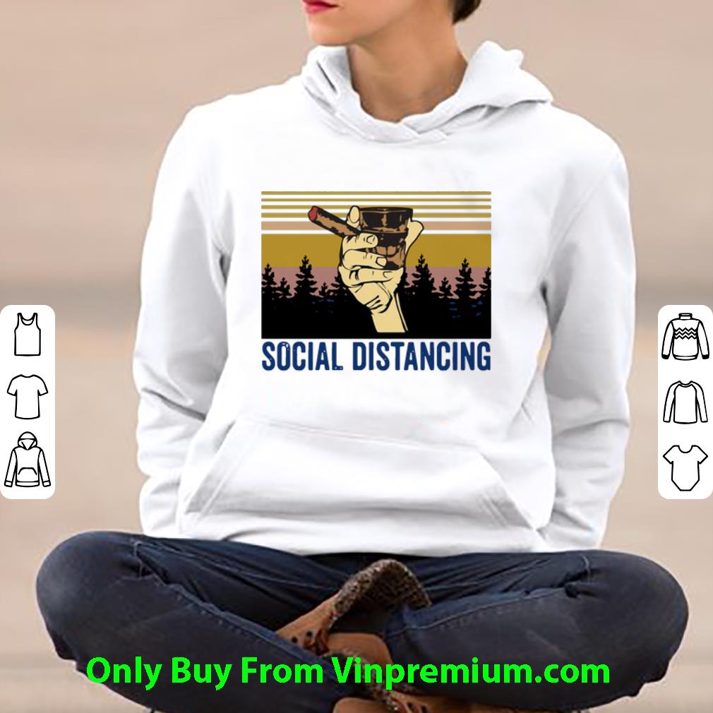 e90326aa great vintage cigar and wine social distancing shirt 4 - Great Vintage Cigar And Wine Social Distancing shirt