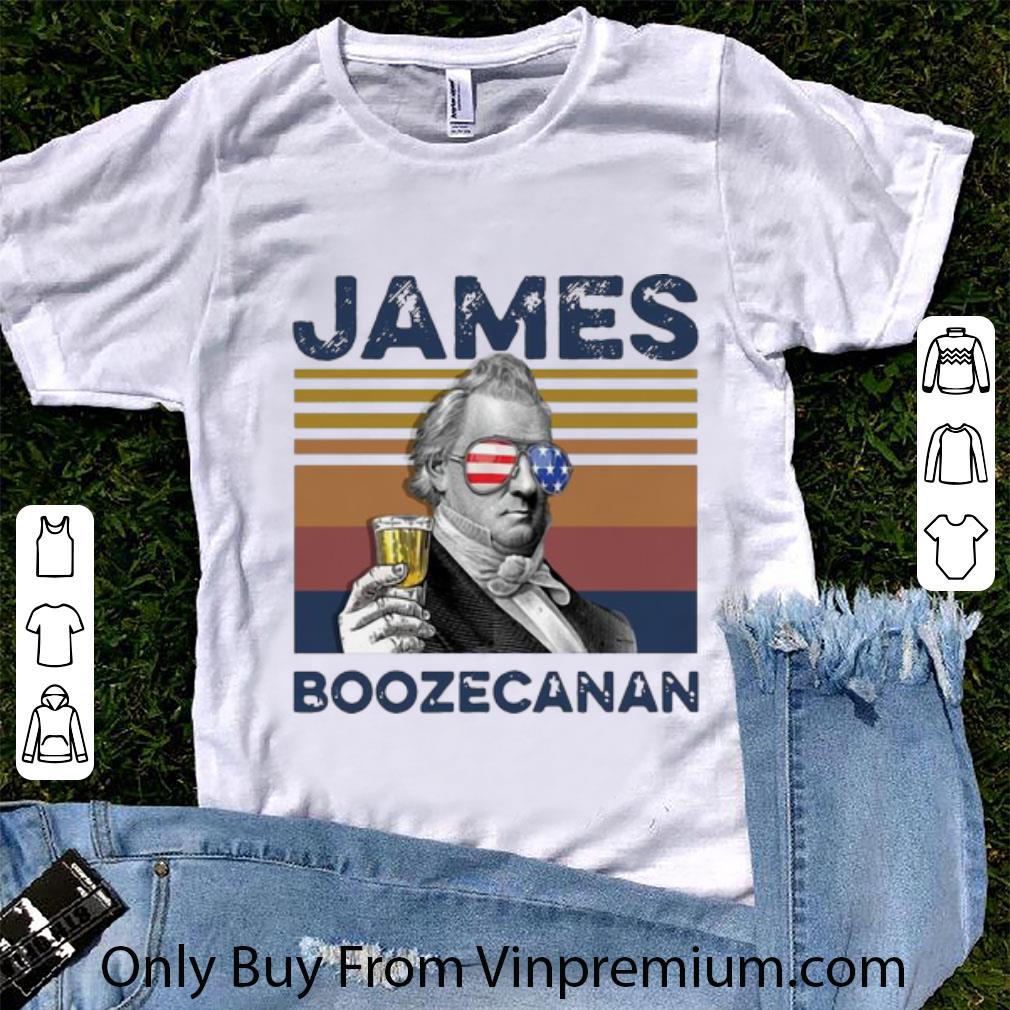 Premium Vintage James Boozecanan Drink Beer American Flag shirt