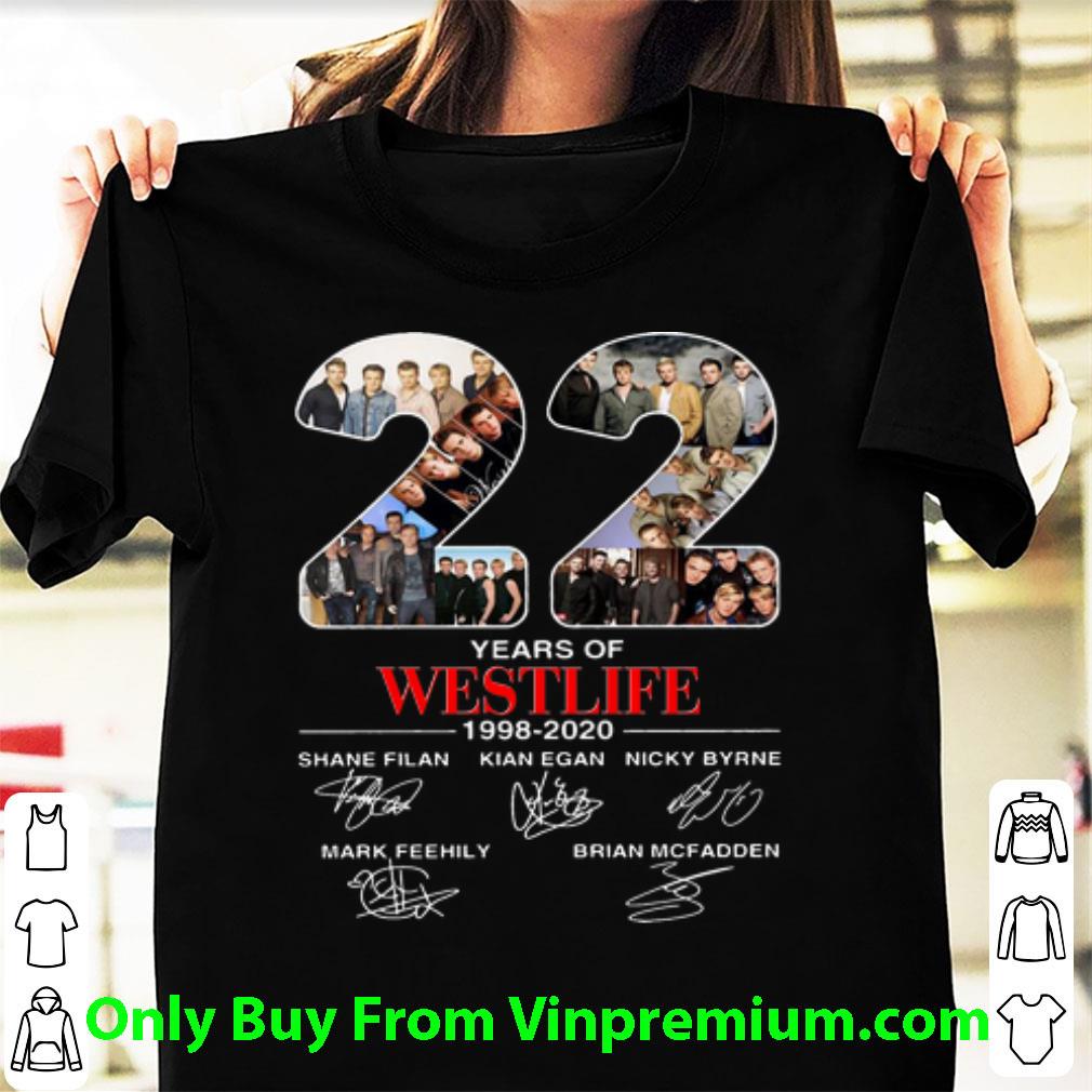 Premium 22 Years Of Westlife 1998-2020 Signatures shirt