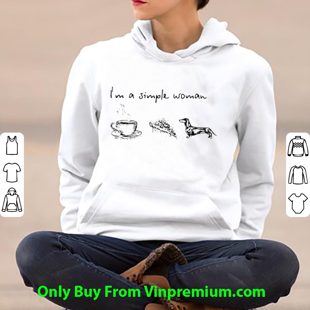 0c0e39e7 original i m a simple woman coffee pizza and dachshund shirt 4 - Original I’m A Simple Woman Coffee Pizza And Dachshund shirt
