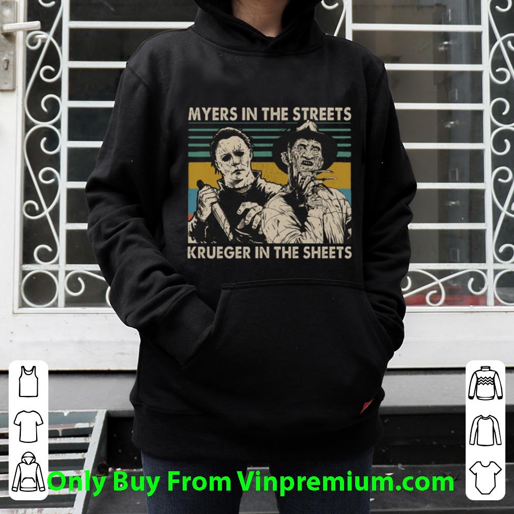 0fe3bb34 original myers in the streets krueger in the sheets vintage shirt 4 - Original Myers In The Streets Krueger In The Sheets Vintage shirt