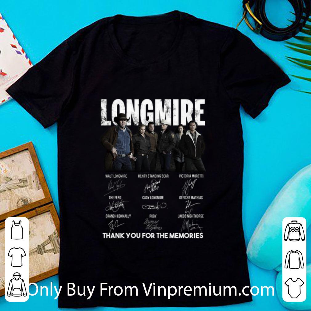 Top Longmire Signatures Thank You For The Memories-recovered shirt