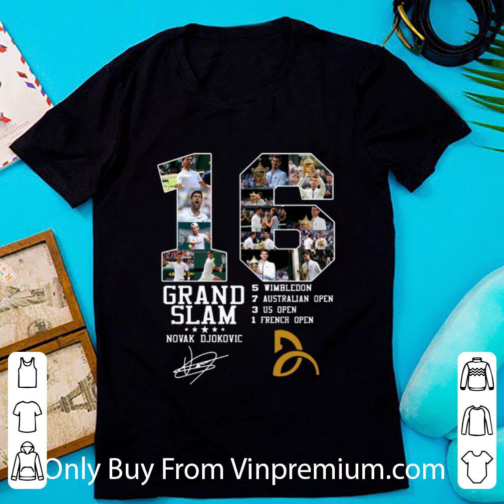 Premium 16 Grand Slam Novak Djokovic Signature shirt