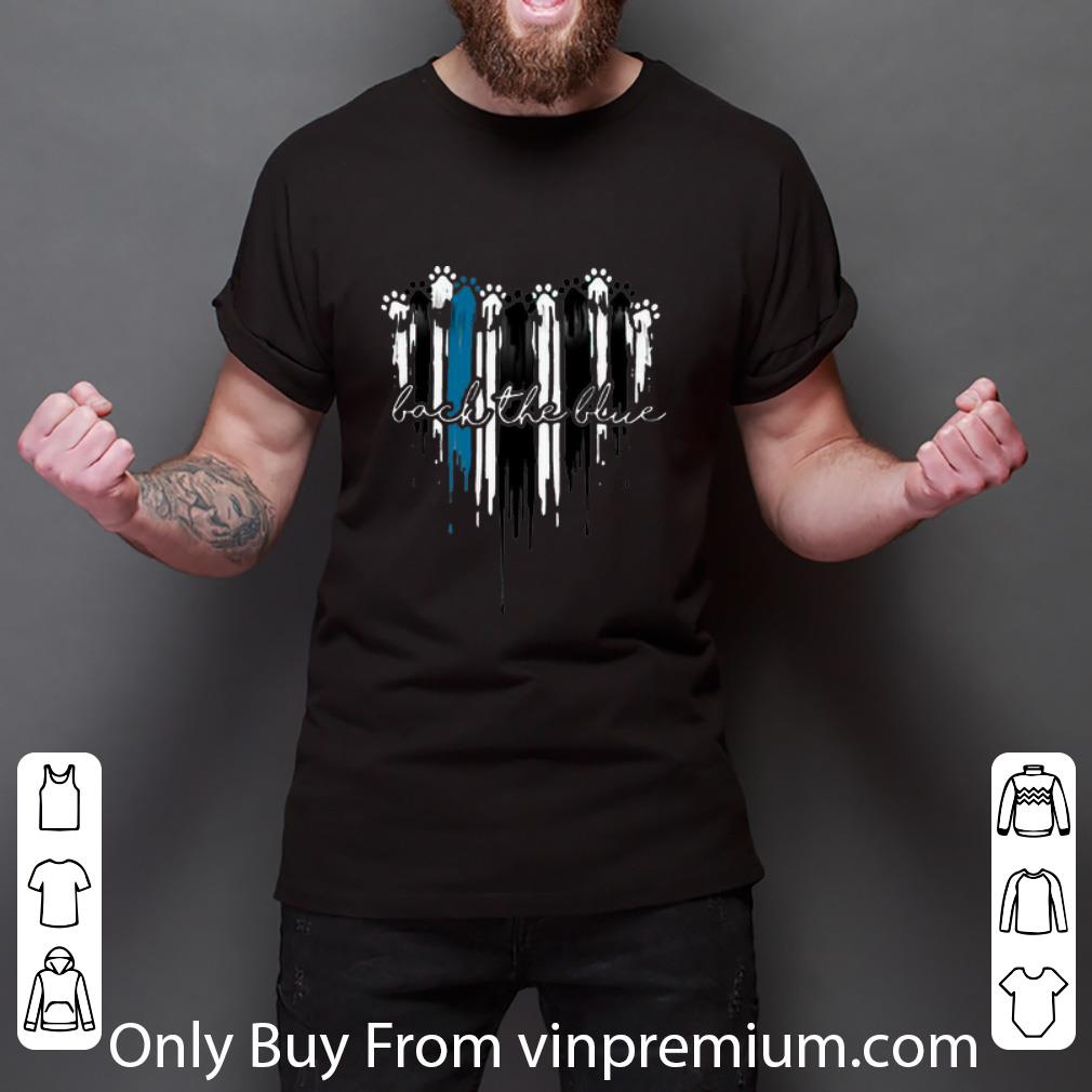 Nice Back The Blue Paw Heart shirt