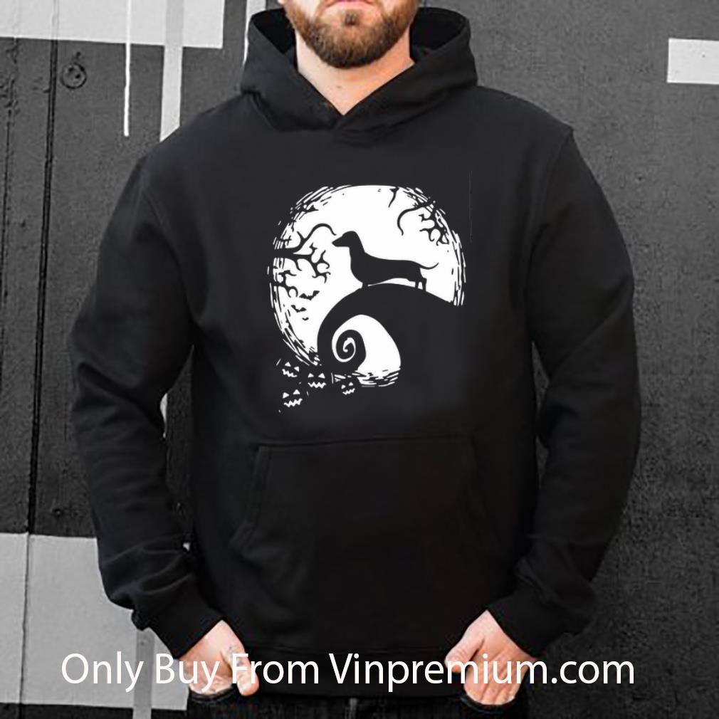 53e51c75 awesome halloween dachshund dog and moon shirt 4 - Awesome Halloween Dachshund Dog And Moon shirt