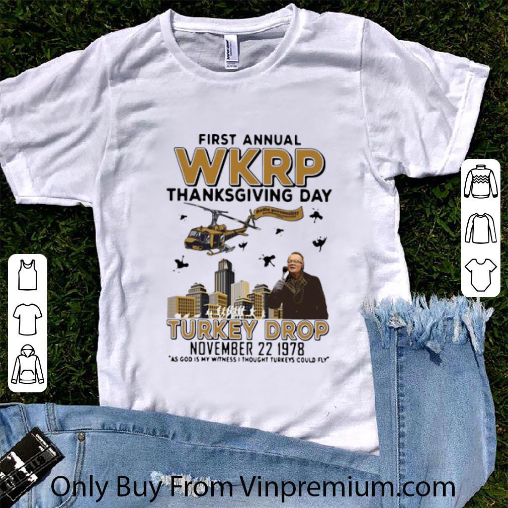 Hot First Annual Wkrp Thanksgiving Day Turkey Drop November shirt