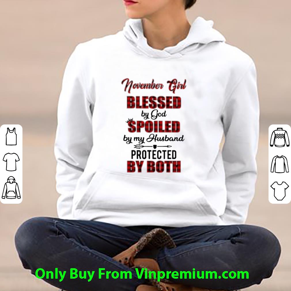 744328da original buffalo plaid november girl blessed by god spoiled by my husband shirt 4 - Original Buffalo Plaid November Girl Blessed By God Spoiled By My Husband shirt